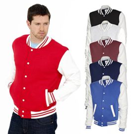 Mens-Varsity-Baseball-Bomber-Jacket-American-Letterman-Style-College-Plain-0