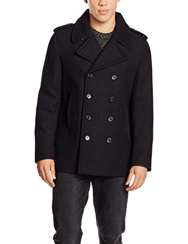 New Look Men's Wool Peacoat Coat