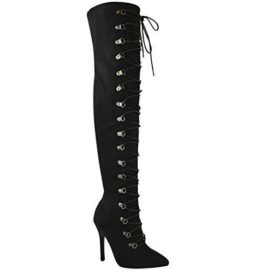 Womens-Ladies-Thigh-High-Over-The-Knee-Stiletto-Heel-Boots-Lace-Up-Shoes-Size-0