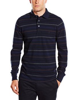 French-Connection-Mens-Brunswick-Stripe-Long-Sleeve-Polo-Shirt-0