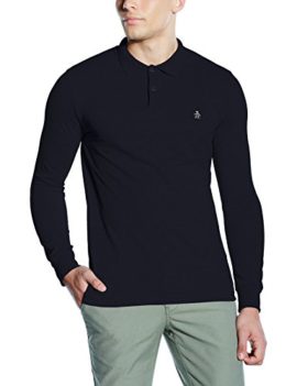 Original-Penguin-Mens-Daddy-V-Neck-Long-Sleeve-Polo-Shirt-0