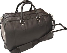 BLACK-FRIDAY-SALE-HIDEONLINE-BLACK-LEATHER-TROLLEY-WHEELED-HOLDALL-DUFFLE-GYM-BAG-0