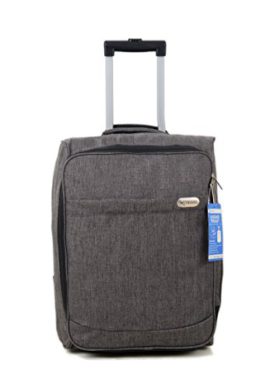 Cabin-Bag-Trolley-with-Wheels-Hand-Luggage-Flight-Bags-Suit-Case-for-Easyjet-British-Airways-Virgin-Jet-2-and-Many-others-Airlines-or-Travel--Grey-0