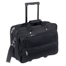 Black-Executive-Business-Laptop-Bag-Cabin-Flight-Trolley-Wheeled-Case-0