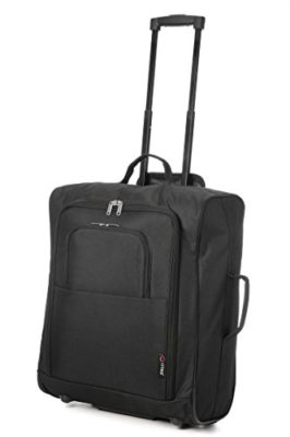 Easyjet-British-Airways-56x45x25cm-Maximum-Cabin-Hand-Luggage-Approved-Trolley-Bag-Huge-60L-Capacity-Black-0