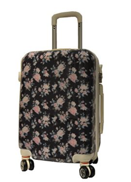 SUITCASE-Shabby-Rose-Navy-Blue-Polka-Dot-Medium-25-CASE-WEEKEND-TRAVEL-BAG-ABS-0-2