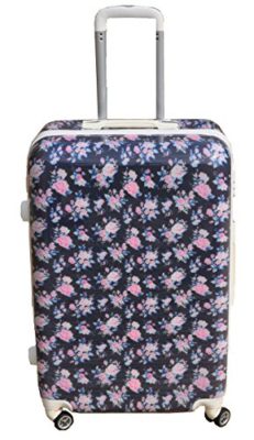 SUITCASE-Shabby-Rose-Navy-Blue-Polka-Dot-Medium-25-CASE-WEEKEND-TRAVEL-BAG-ABS-0