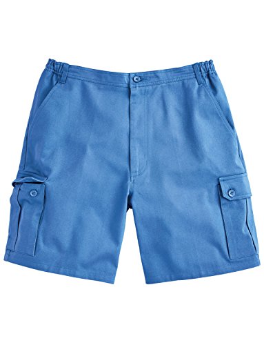 Mens Cotton Cargo Shorts With Side Elastication