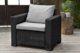 Allibert-by-Keter-California-Outdoor-Garden-Armchair-with-Cool-Grey-Cushion-BlackGraphite-0-0