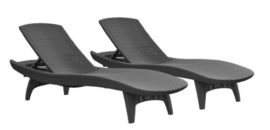 Keter-Pacific-Outdoor-Adjustable-2-Sun-Lounger-Chairs-and-Side-Table-Set-3-Piece-Graphite-0