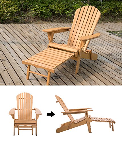 LIFE CARVER Lounger Chair Outdoor Beach Footrest Adirondack chair with