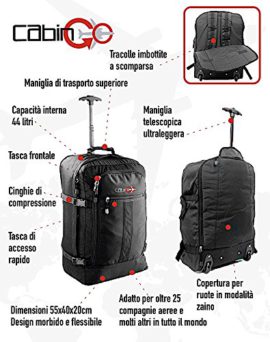 CABIN-GO-cod-MAX-5520-trolley-Hand-luggage-backpacklight-travel-cabin-55-x-40-x-20-cm-44-liters-with-wheels-Approved-IATAEasyJet-Ryanair-flight-0-2