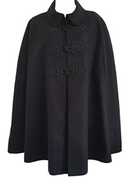 Evans-Womens-Plus-Size-Black-Embroidered-Cape-Coat-0