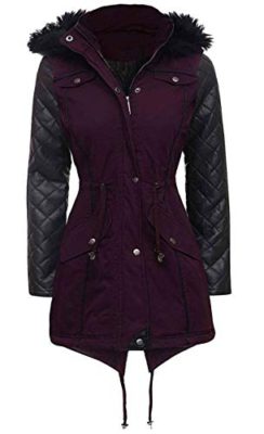 Love-My-Fashions-Womens-Ladies-Parka-Jacket-Quilted-PU-Sleeves-Winter-Coat-Size-8-10-12-14-16-18-20-22-24-10-Mulberry-0