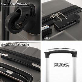 Merax-Super-Lightweight-ABS-Hard-Shell-Travel-Spinner-4-Wheels-Suitcase-Luggage-0-3