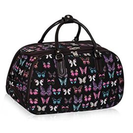 Trendstar-Ladies-Travel-Bags-HOLDALL-Butterfly-women-hand-luggage-with-wheels-Trolley-Weekend-Purse-0