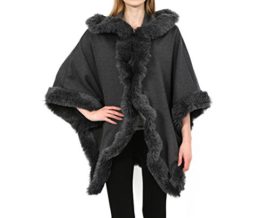 WOMENS-LADIES-FAUX-FUR-PONCHO-CAPE-CELEBRITY-FUR-TRIM-HOODED-JACKET-COAT-LUSH-CAPE-MANTLE-WRAP-HEAVY-CAPE-SIZE-8-18-CHARCOAL-0