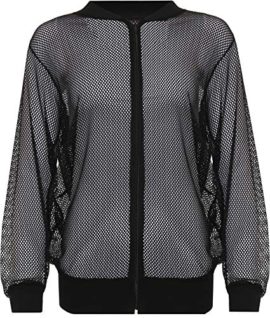 WearAll-Womens-Plus-Mesh-Bomber-Jacket-Ladies-Long-Sleeve-Net-Plain-Zip-Top-14-28-0