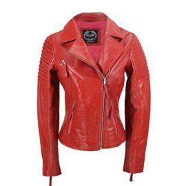 Womens-Vintage-Slim-Fitted-Soft-Real-Leather-Ladies-Biker-Jacket-UK-Size-6--24-0