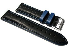 20mm-Italian-Leather-Black-Blue-Rally-Watch-Strap-Calf-Lined-0