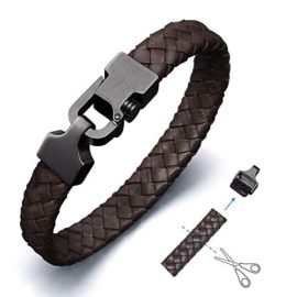 Amtier-Mens-Woven-Braided-Leather-Cuff-Wristband-Bracelet-Ajustable-with-Push-Lock-Clasp-0