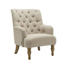 Birlea-Padstow-Easy-Fireside-Chair-Traditional-Buttoned-Wheat-Fabric-Armchair-0