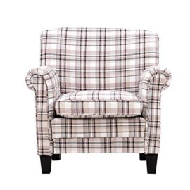 Britoniture-Tartan-Fabric-Armchair-Country-Style-Accent-Chair-Living-Room-Office-0-1