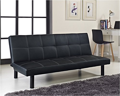 comfy living faux leather sofa bed