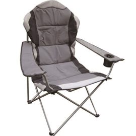 Eurotrade-W-Ltd-Deluxe-Portable-Folding-Camping-Deck-Chair-Grey-Black-Foldable-Fishing-Picnic-Beach-Garden-Patio-Furniture-Seat-0