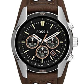 FOSSIL-Coachman-Chronograph-Brown-Leather-Watch-Analogue-Mens-Watch-with-Quartz-Movements-and-Black-Dial-Stopwatch-Tachymeter-and-Timer-Functionality-0-2