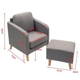 Feifeiyo-1x-Retro-Grey-Fabric-Occasional-Accent-Chair-with-Footstool-Comfy-Reading-Lounge-Chair-for-Bedroom-Living-Room-0-1