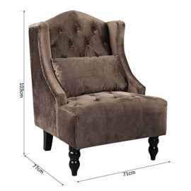 HOMCOM-Tall-Wing-Back-Tufted-Chair-Accent-Vintage-Club-Chair-Reclining-Cinema-Living-Room-Furniture-Nailhead-Sofa-Chair-0-0