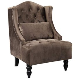 HOMCOM-Tall-Wing-Back-Tufted-Chair-Accent-Vintage-Club-Chair-Reclining-Cinema-Living-Room-Furniture-Nailhead-Sofa-Chair-0