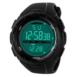 Mens-Sports-Digital-Watch-5-Bars-Waterproof-Military-Digital-Watches-with-AlarmTimerSIG-Black-Large-Face-Outdoor-Sport-LED-Wrist-Watch-for-Men-by-BHGWR-0