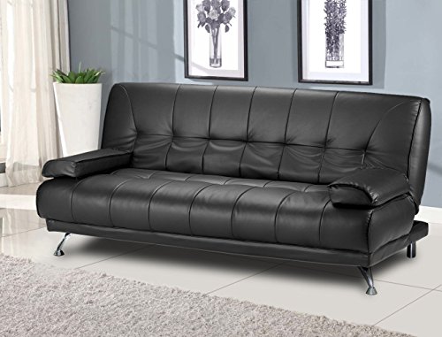 faux-leather milan bed with optional mattress