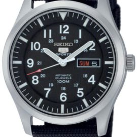 Seiko-Mens-Analogue-Automatic-Watch-with-Textile-Strap--SNZG15K1-0-1