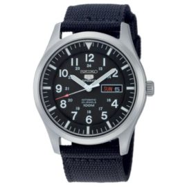 Seiko-Mens-Analogue-Automatic-Watch-with-Textile-Strap--SNZG15K1-0