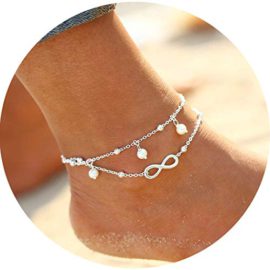 Simsly-Beach-Anklet-Ankle-Bracelet-Foot-Chain-with-Tassel-Leaves-Accessories-Jewelry-for-Women-and-GirlsSilver-0