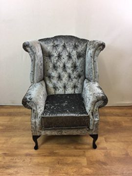 Steel-Grey-Crushed-Velvet-Queen-Anne-Wing-Chair-with-silver-studs-black-legs-0