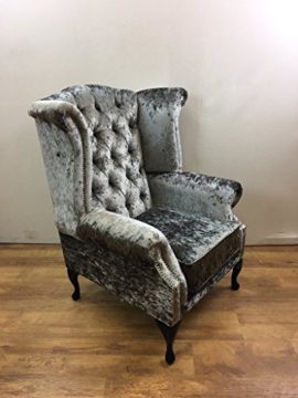 Steel-Grey-Crushed-Velvet-Queen-Anne-Wing-Chair-with-silver-studs-black-legs-0-3