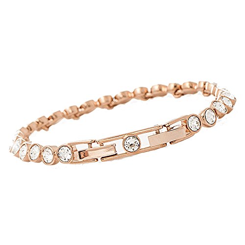 Swarovski Tennis Bracelet White Rose Gold Plating