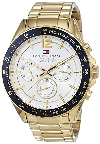 Tommy Hilfiger Mens Quartz Watch, multi dial Display and Stainless ...