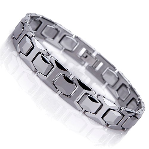 Urban-Jewelry Stunning Solid Tungsten Link Bracelet for Men Polished ...