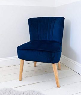 Velvet-Oyster-Occasional-Bedroom-Living-Room-Accent-Chair-Navy-0