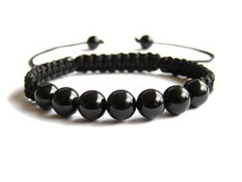 ZENstore-Black-Tourmaline-Shamballa-Bracelet-20-24-cm-Unisex-Certified-Gemstones-Black-Handmade-0