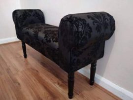 spot-on-dealz-0052-Shabby-Damask-Chaise-Lounge-Bench-Decorative-Sofa-BLACK-0