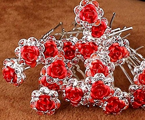 Mont Cherry High Quality Elegant Rose Flower Crystal Diamante Wedding ...
