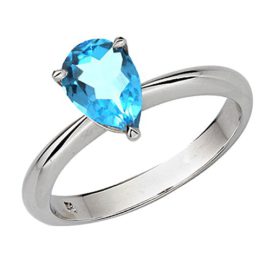 18K-Gold-8X6mm-Round-Cut-Blue-Topaz-Ladies-Solitaire-Bridal-Engagement-Ring-0