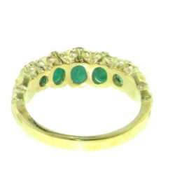 9ct-Yellow-Gold-Luxury-Vibrant-Emerald-Eternity-Band-Ring-Finger-Sizes-L-to-Z-Available-0-2