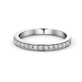 DGLA-Certificate-Round-Diamond-Pave-Setting-Half-Eternity-Ring-18k-White-Gold-0